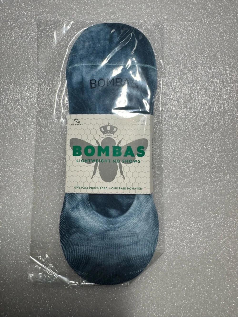 Bombas Unisex Women's Lightweight Tie Dye No Show Socks Size Large 4-Pack